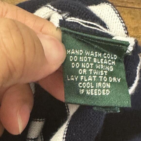 Ralph Lauren Womens Sweater Blue & White Large - Picture 6 of 8